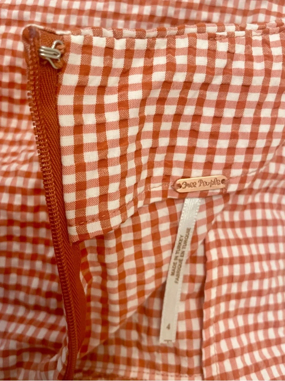 Free People‎ Gingham Tie-Waist Cottagecore High Rise Crop Pants.